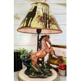 thumbnail image 1 of Ebros Rearing Wild Chestnut Horse Stallion Desktop Table Lamp With Shade Home Decor, 1 of 8