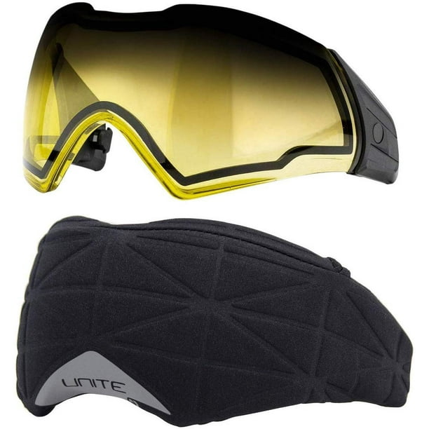 Push Unite Paintball Goggle Mask Thermal Lens with Cover (Yellow Fade