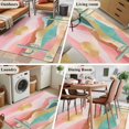 thumbnail image 5 of Southwest Boho Area Rug 3x5 FT, Non Slip Entryway Bedside Carpet, Abstract Watercolor Cactus Mountain Washable Soft Floor Carpet Indoor Mat Non-Shedding Throw Rugs for Dorm Kitchen Home Office, 5 of 8