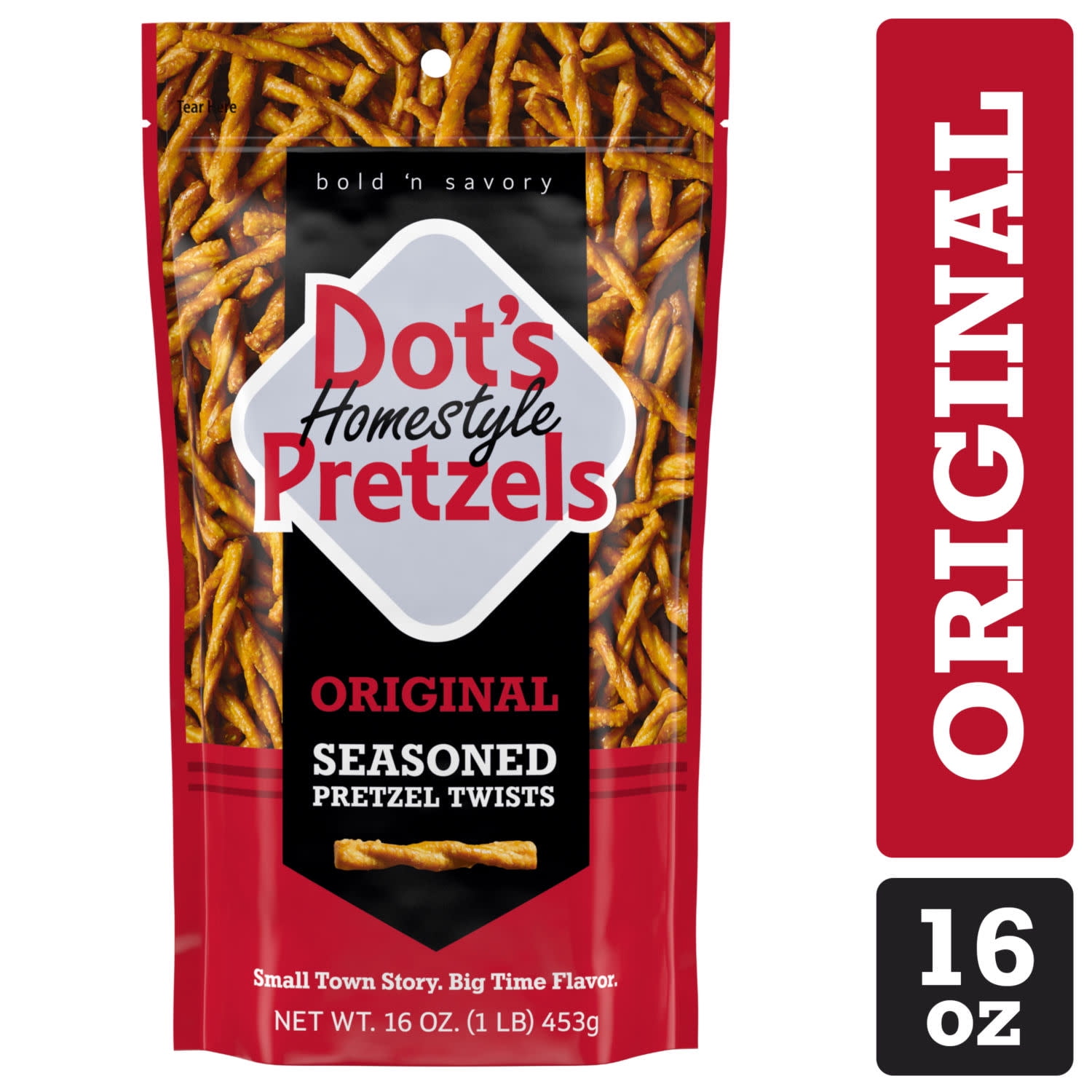 Dot's Homestyle Pretzels Original Seasoned Pretzel Twists, Bag 16 Oz
