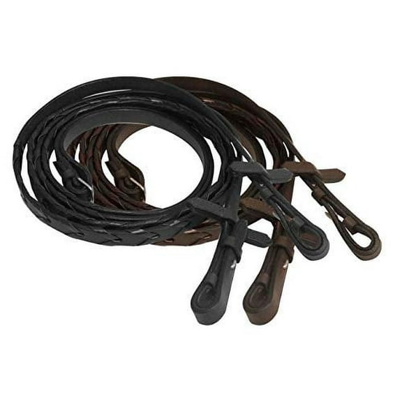 60" Laced Leather English Reins (Black)
