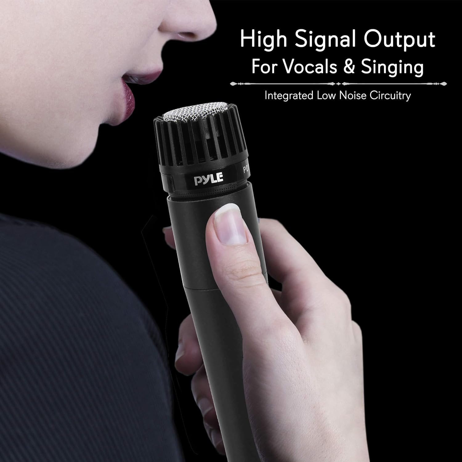 PYLE-PRO Professional Handheld Moving Coil Microphone - Dynamic Cardioid Unidirectional Vocal, Built-in Acoustic Pop Filter, Includes 15ft XLR Audio Cable to 1/4'' Audio Connection - Pyle...