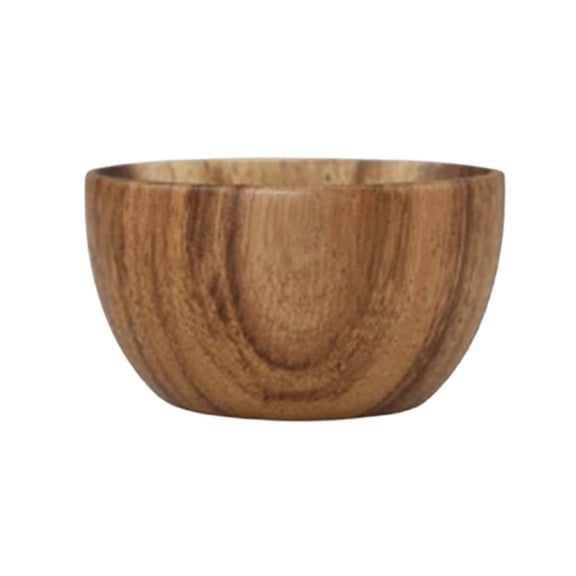 Meoldis Large Wooden Salad Bowl Set - Natural Wood Grain Serving Bowls for Fruit, Soup, Bread & Kitchen Counter, Unbreakable Wood Bowls for Home & Restaurant
