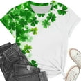 thumbnail image 3 of HAiming St. Patrick’s Day Shamrock T-Shirt Short Sleeve Round Neck Casual Cute Printed Trendy Pullover Tops Clothes, 3 of 6