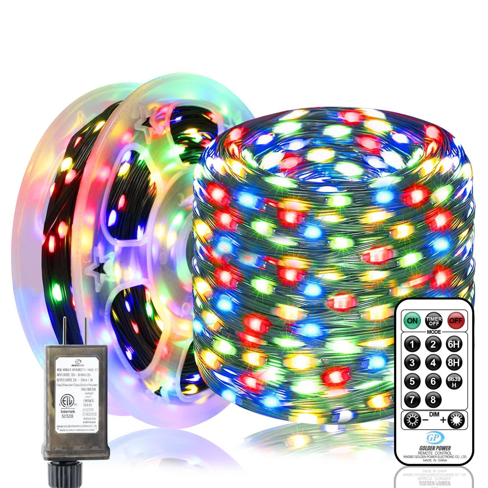 Christmas Lights 360 FT 900 LED Outdoor Christmas Lights with IP67 Waterproof 8 Twinkle Modes