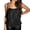Black, variant on Women Sequin Cami Tops Spaghetti Strap Camisole Sleeveless Ruffle Party Clubwear Flowy Camisole Tops