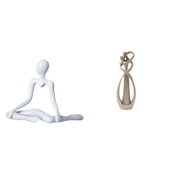 Figura de escritorio Pensador Escultura abstracta Pareja Amantes en miniatura Adorno Material PP ligero Adecuado para decoración de regalo de oficina