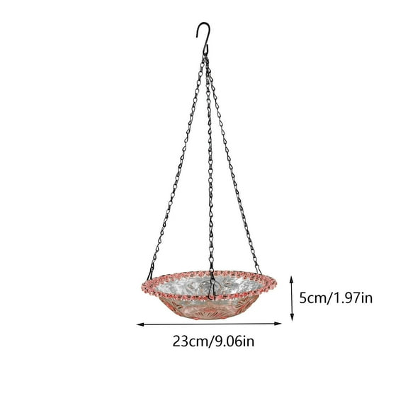 Taicans Acrylic Bird Feeder Bird Feeder Outdoor Hanging Bird Feeder on ,Hanging Bird Bath Hanging Bird-Feeder,Outdoor Birdbath Bowl,Garden Bird Bat Bird Feeder Plate Hanging Tray Purple