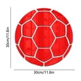 thumbnail image 3 of weibbin 11.8x11.8in Acrylic Mirror Soccer Ball Wall Stickers Decal for Home Living Room Bedroom Red, 3 of 6