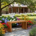 thumbnail image 2 of Springg Patio Acacia Wood Bench, 36” Outdoor All-Slat Wood Bench for 2 People, 800 lbs Capacity, Outdoor Backless Seating Furniture for Park, Garden, Yard, Porch (1,Teak), 2 of 9
