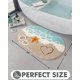 thumbnail image 2 of Alfombra de baño LUMI Beach, suave y absorbente, antideslizante, 55 x 85 cm, Sea Beach, 2 of 9