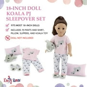 Emily Rose 18 Inch Doll Clothes | Koala PJ Set 5 PC 18 Doll Pajama Outfit with Matching Slippers, Koala Stuffed Toy and Pillow! | Fits American Girl and Similar Dolls