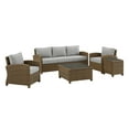 thumbnail image 2 of Crosley Furniture Bradenton 5Pc Outdoor Fabric Sofa Set in Gray & Brown, 2 of 12