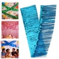 thumbnail image 2 of Colorful Foil Fringe Garland, Hanging Plastic Curtain Party Streamers, Fringe Garland Banner, Ideal for Car Floats, Bridal Showers, Weddings, Birthdays, Halloween, and Christmas,Blue, 2 of 4
