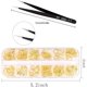thumbnail image 5 of 3D Nails Art Metal Charms Studs Joyas Calcomanías Decoraciones Accesorios Más de 800 piezas Gold Nail Micro Caviar Beads Star Moon Rivet Diseño Suministros con pinzas Herramientas para uñas Adepaton HMHZ109, 5 of 6