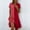 Red, variant on Odbmxy Midi Dress for Women Summer Short Sleeve Collared Sundress Loose Tunic Plaid Fancy Sheath Everyday Women Dresses