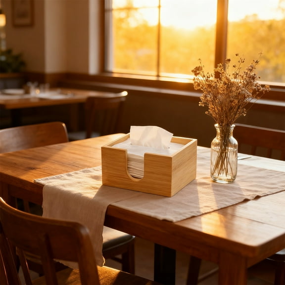 Miogawg Napkin Holder, Wood Napkin Tray, Disposable Paper Hand Towel Holder For Bathroom Accessories, Dinner Napkin Holder For Kitchen Table Party