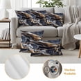thumbnail image 6 of Outdoor Pillow Covers Abstract Marble Minimalist Art Waterproof Pillow Cases 16x16 Set of 2, Watercolor Stone Stripe Texture Throw Pillow Cover Pillowcase for Patio Balcony Couch Garden, 6 of 9