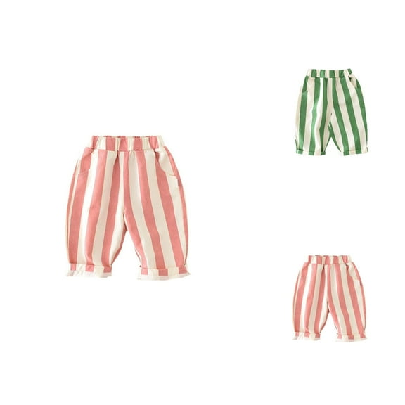 Boys Pants Boys Baggy Jeans Boys Pants Minimalist Striped Elastic Waist Comfortable Daily Wear for Toddlers and Kids