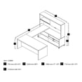 thumbnail image 3 of Bestar Pro-Linea U-Desk with Hutch, White & Oak Barrel, 3 of 3