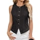 thumbnail image 3 of Chaleco Vaquero Elástico Sin Mangas para Mujer, con Botones y Cuello Redondo, Informal, Estilo Western para Verano. Negro y Gris L, 3 of 9