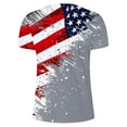 thumbnail image 5 of Zylanna Men's T-Shirts Tee, America Flag Print Short Sleeve Summer Crew Neck Fashion Tops for Mens Multicolor, 5 of 5