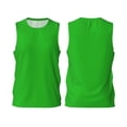 thumbnail image 2 of Gaeub Green Men's Mesh Basketball Jersey, Quick-Drying Sleeveless Top S-4XL, Loose Muscle Tank Top -Large, 2 of 9