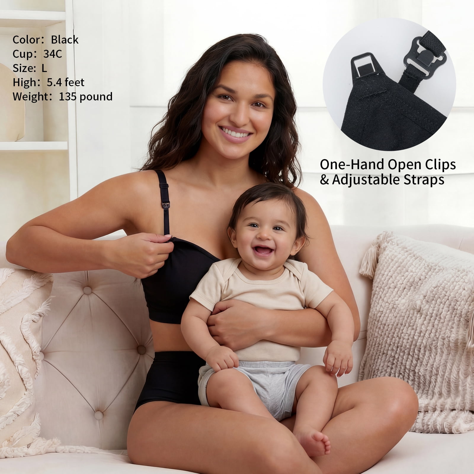 Under Control Seamless Maternity & Nursing Bra, 4-Pack S Size
