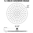 thumbnail image 6 of Rainfall Shower Head 12 Inch Round High Pressure Stainless Steel Touch-Clean Nozzles Brushed Brass Gold for Wall Ceiling Mount, 6 of 6