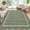 9x12ft Gray/Green, variant on 9 x 12 ft Washable Area Rug, Scalloped Bordered Non Slip Soft Low Pile Stain Resistant Non-Shedding Rug for Living Room Bedroom Dining Room - Beige