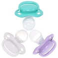 thumbnail image 6 of CutiePlusU Adult Sized Pacifier Dummy for Adult Babies-Butterfly Shape Big Shield 3 Pack-Purple, Green, White, 6 of 6