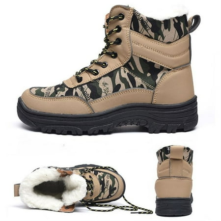 boots steel toe winter causal lightweight fur warm army safety shoes