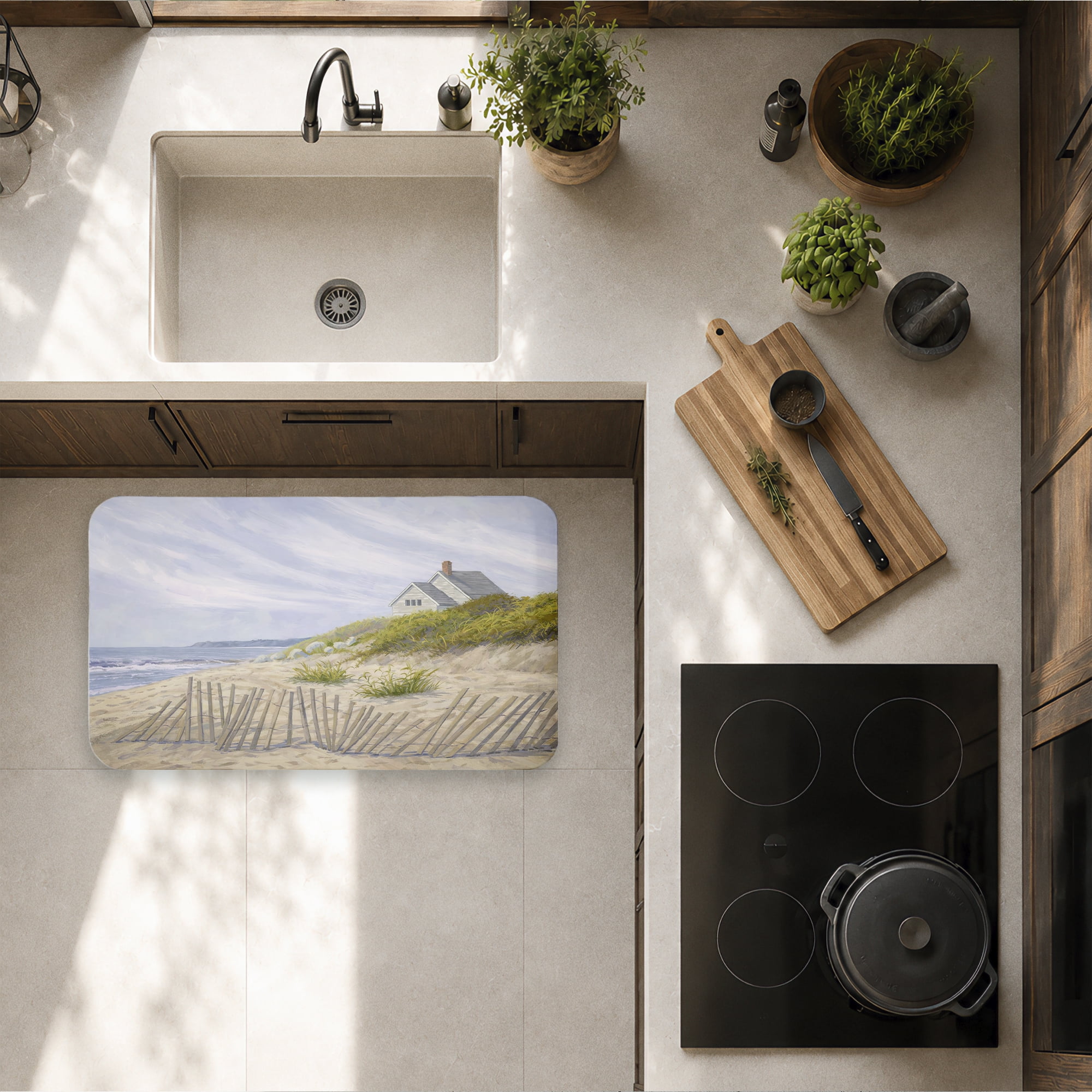 Stupell Industries Windblown Fence By Beach Printed Anti-Fatigue Floor Mat, design by Ziwei Li