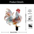 thumbnail image 2 of Acrylic Rooster Yard Chicken Decorations Outdoor Garden Statues Acrylic Chicken Sculpture for Backyard Patio Kitchen & Ornaments, 2 of 8