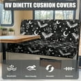thumbnail image 6 of FOR U DESIGNS Bat Moon Star Pattern RV Dinette Cushion Covers with Pillowcase, 3 Pcs Breathable Camper Cushion Slipcover Replacement Non-Slip Furniture Protector for RV Camper Bench, 6 of 8