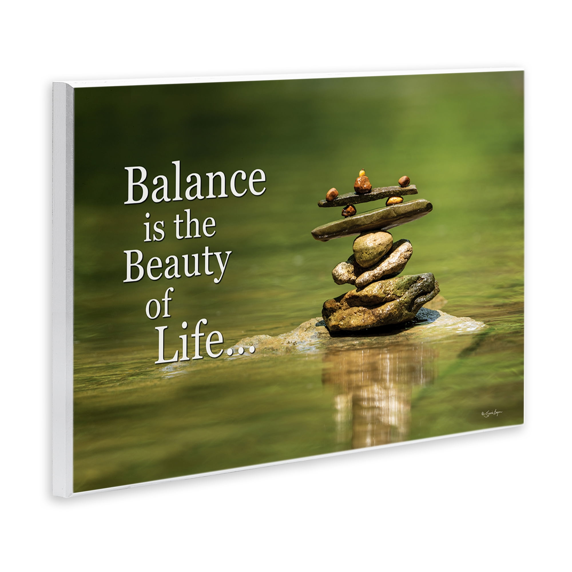 Stupell Industries Balance Is Beauty Landscape & Nature Painting Unframed Art Print Wall Art, 19 x 13
