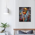 thumbnail image 3 of Music Paintings Wall Art Microphone and Picture Canvas Giclee Print Modern Bedroom Decor Stretched and Framed Ready to Hang Each, 3 of 4