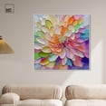 thumbnail image 3 of Gleaming Petals Canvas Modern Abstract Art by Art Remedy, White Frame, 40" x 40", 3 of 7