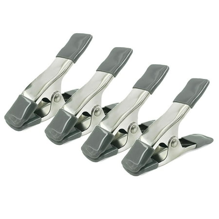 

4Pcs Heavy Duty Spring Metal Clamp Jaw Opening Tent Clip 4 Inch For Woodworking