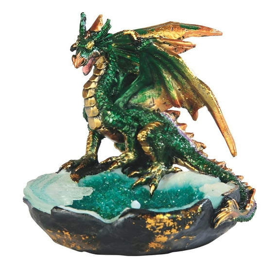 FC Design 3"H Green Dragon Tray Figurine Statue Sculpture Ornament Decoration Home/Room Decor and Unique Gift Ideas for Housewarming, Holidays and Birthdays