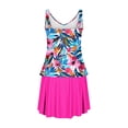 thumbnail image 5 of UJNDER Maillots de Bain pour Femmes Tankini Bikini Mini Robe de Bain Mode Imprimé Col en V Plissé Plage Bain Tenue de Plage Maillots de Bain pour Femmes Rouge m, 5 of 5
