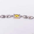 thumbnail image 6 of Citrine, CZ 925 Sterling Silver Adjustable Bracelet 7-8" B14013, Gift for her, 6 of 6