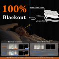 thumbnail image 2 of 100% Blackout Plaid Linen Curtains 63 Inches Long Double Layer Farmhouse Thermal Insulated Checkered Print Drapes with Rod Pocket Back Tab for Bedroom Living Room, 2 Panels, 52"Wide, Black, 2 of 8
