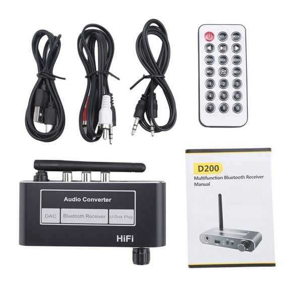 HIFI Bluetooth 5.2 Audio Receiver Coaxial Digital to Analog Converter 3.5mm AUX Stereo Wireless Adapter