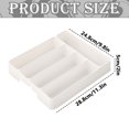 thumbnail image 3 of Silverware Drawer Organizer Tray, Cutlery Storage Holder With 5 Slot Divided Compartments, Plastic Kitchen Utensil Tray For Spoons Forks Knives, 3 of 8