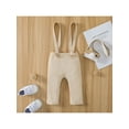 thumbnail image 3 of One opening Summer Infant Baby Suspender Pants Fashion Newborn Solid Color Knitting Ribbed Bib Pants Simple Sleeveless Overalls Clothing, 3 of 9