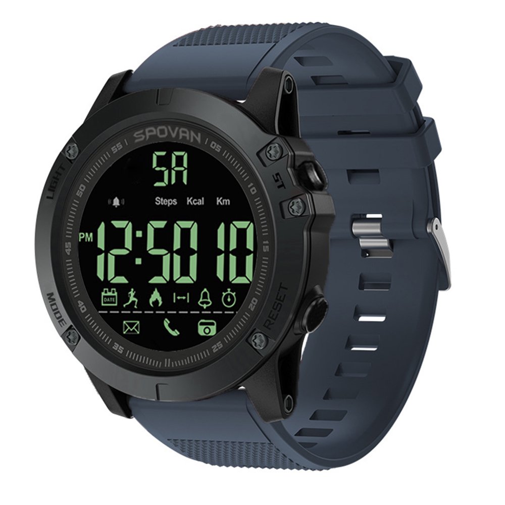 Spovan - Outdoor Digital Smart Sport Watch for Men with Pedometer Wrist Watch for iOS and