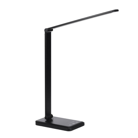 LED Desk Lamp，Black Touch Control Table Lamp with USB Port，Dimmable Desk Light 5 Lighting Modes & 5 Brightness，Study Lamp, Table Lamp，Office