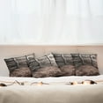 thumbnail image 7 of Ambesonne Rustic Throw Pillow Cover 4 Pack, Brick Floor Wooden Wall, 18", Brown, 7 of 7