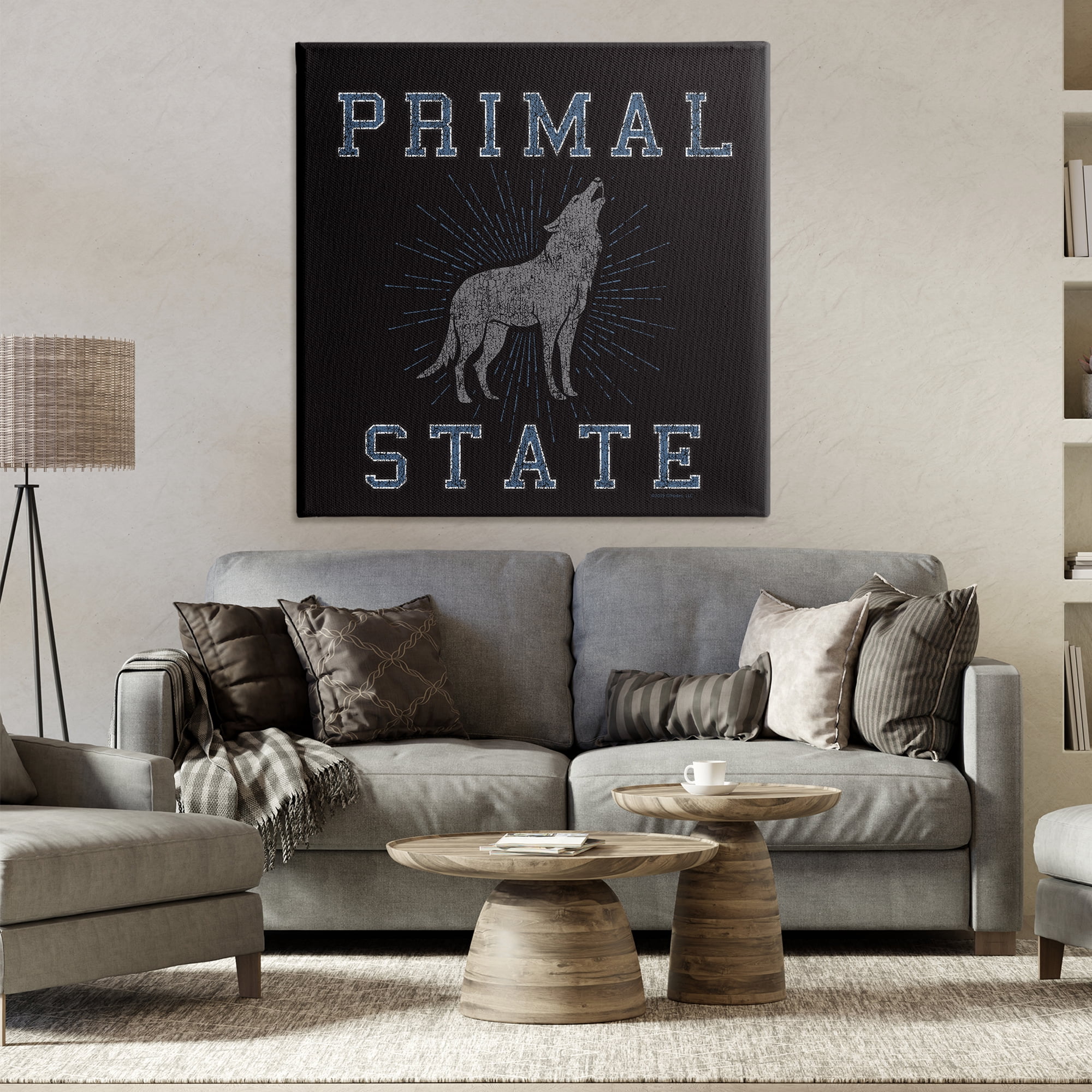 Stupell Industries Primal Wolf State Animals Painting Wrapped Canvas Art Print Wall Art, 36 x 36
